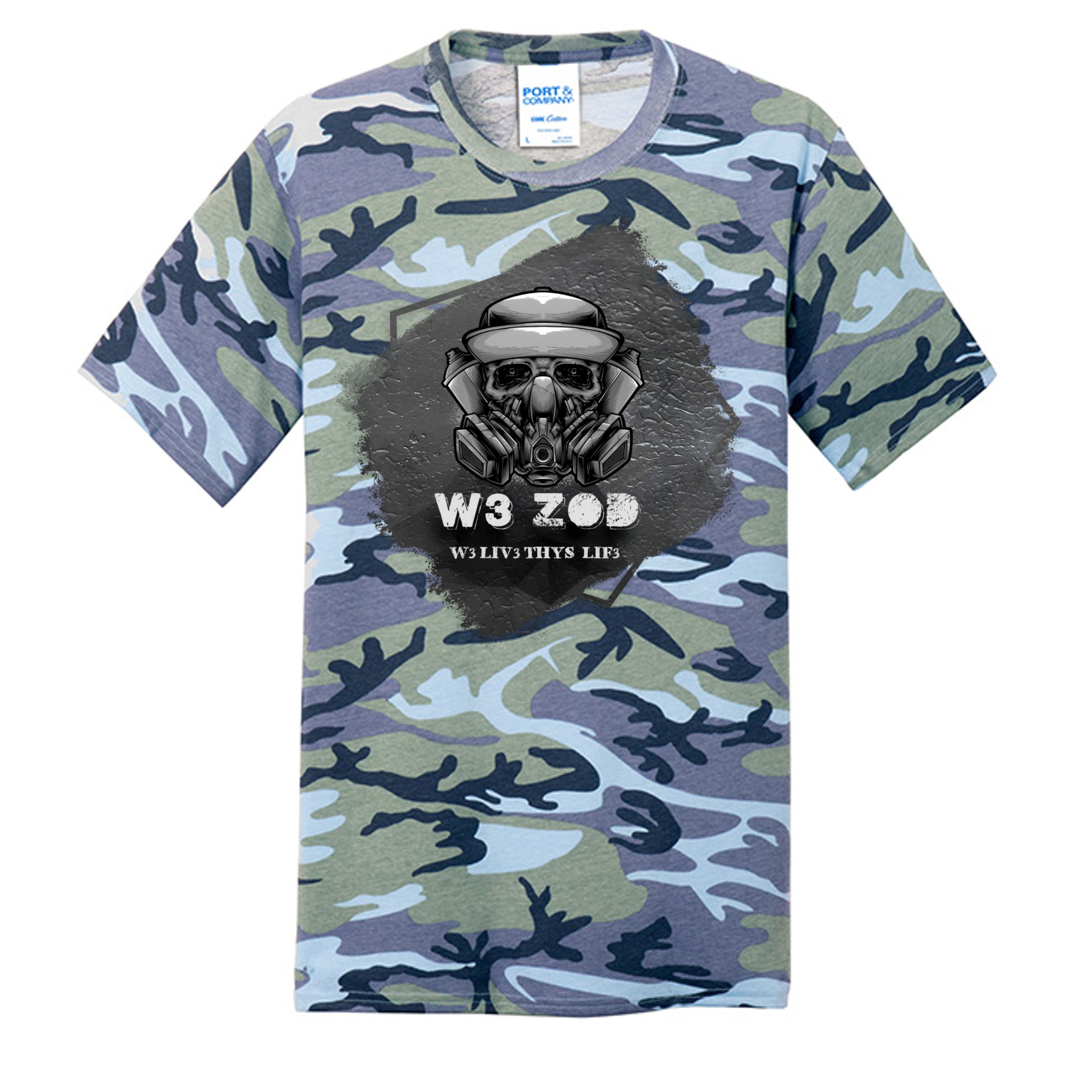 Woodland Blue Camo - PC54C - FRONT