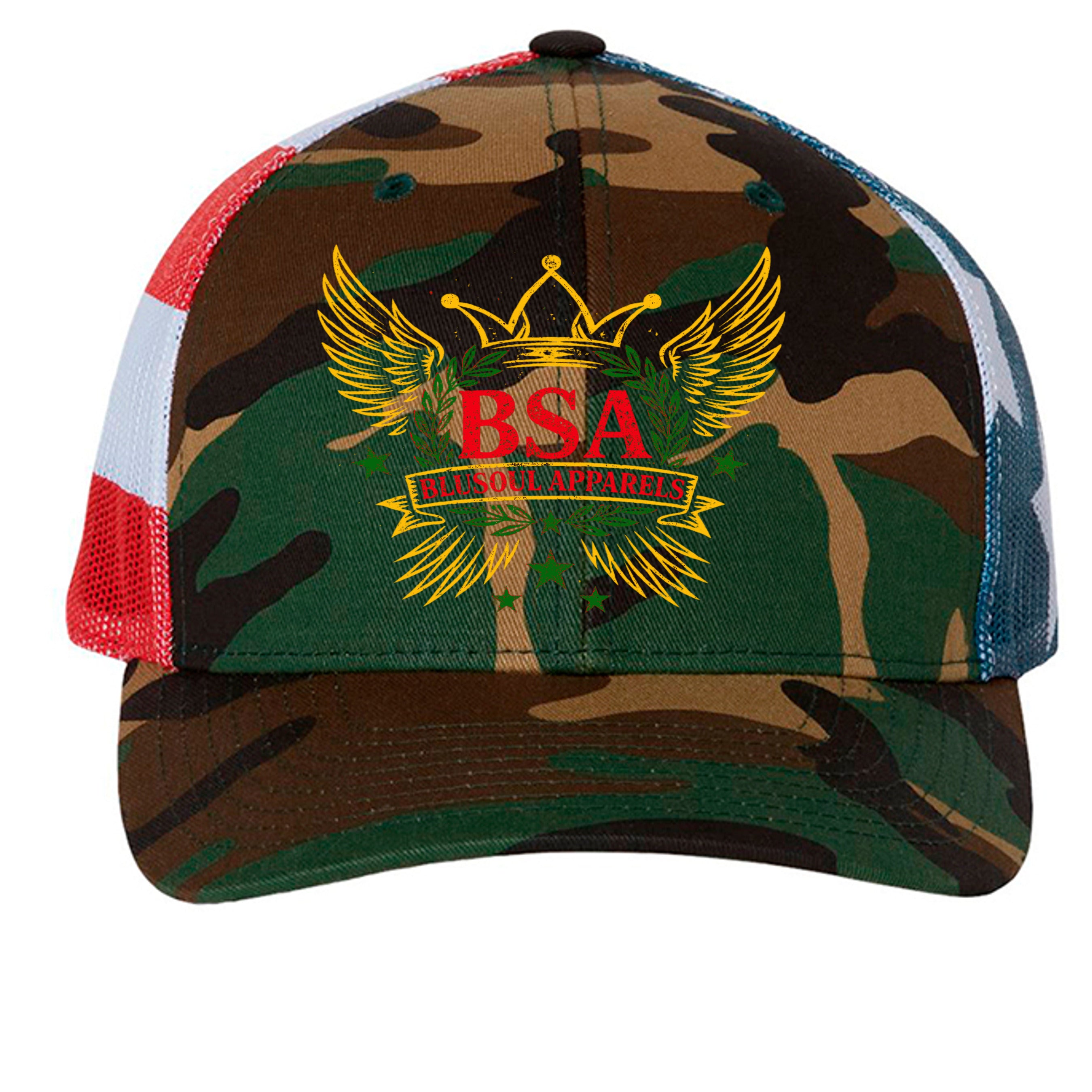 Green Camo/ Stars & Stripes - 112PM - FRONT